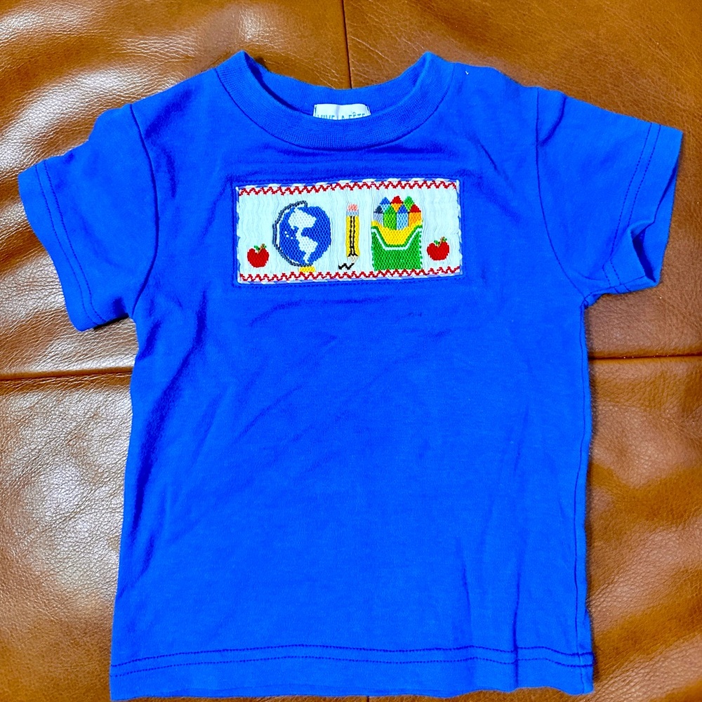 Back to School Vive La Fete Boy Smocked 2t Shirt